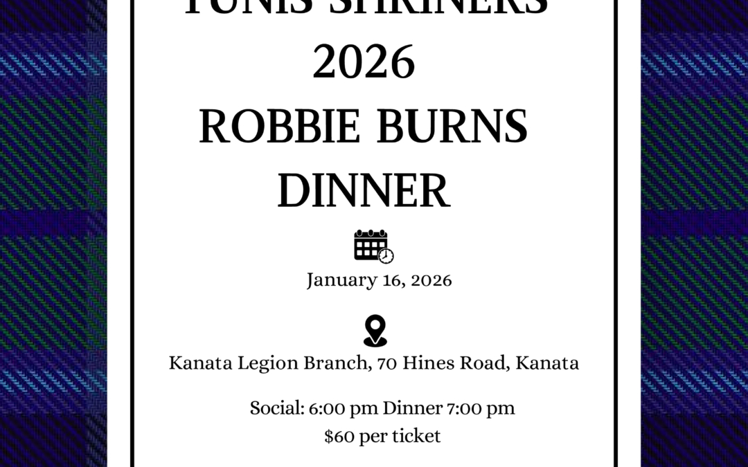 The Tunis Shriners 2026 Robbie Burns Dinner